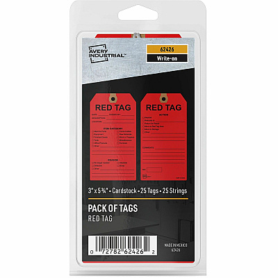 Avery Preprinted RED TAG 5S Hang Tags (AVE62426)