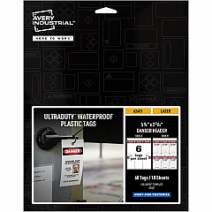 Avery UltraDuty Plastic Tags, 5.5" x 2.83" , Danger Header (AVE62401)