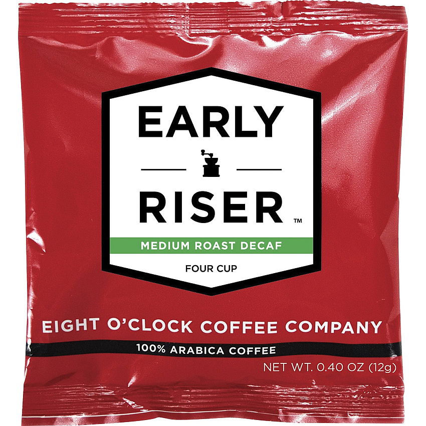 Eight O'Clock Pouch Early Riser Decaf Coffee (CCFEOC4D100)