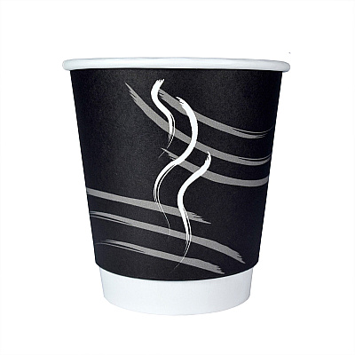 RDI 10 oz Double Wall Hot Paper Cups (CPDBU10BLK)