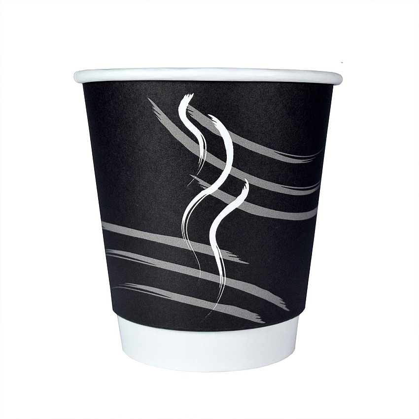 RDI 10 oz Double Wall Hot Paper Cups (CPDBU10BLK)