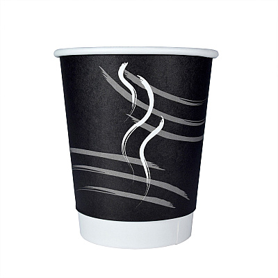 RDI 9 oz Double Wall Hot Paper Cups (CPDBU9BLK)