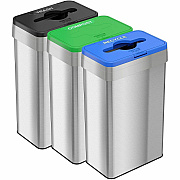 HLS Commercial 21-Gallon Trash/Recycle/Compost Can Set (HLS21UOTTRIO)