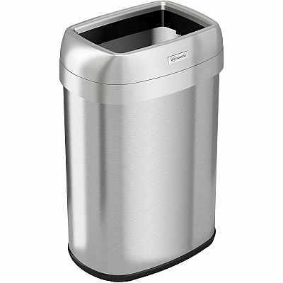 HLS Commercial Stainless Steel Open Top Trash Can (HLS13STV)
