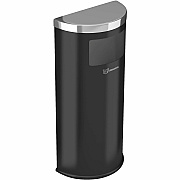 HLS Commercial 9-Gallon Half-Round Side-Entry Trash Can (HLSC01G09B)