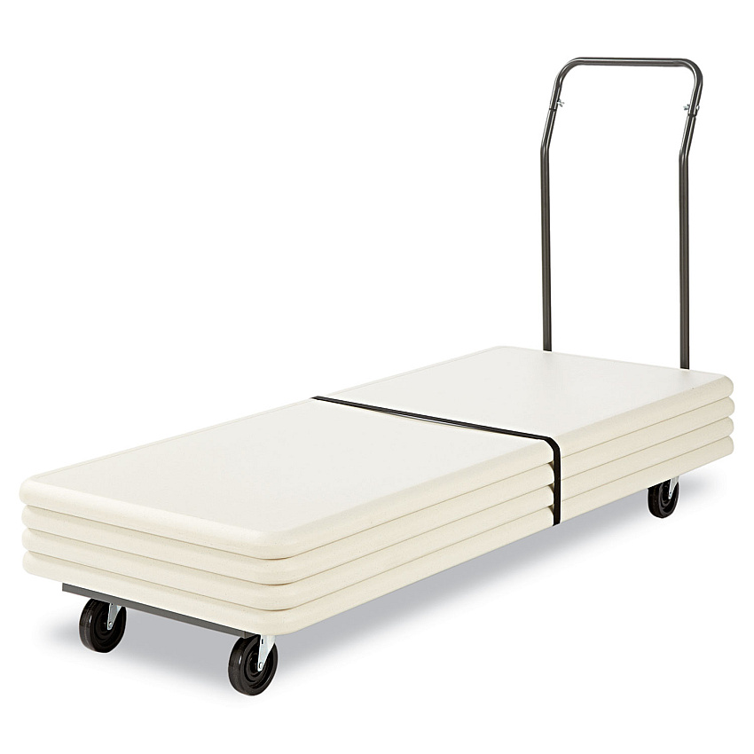 Alera Chair/Table Cart, Metal, 600 lb Capacity, 20.86" x 50.78" to 72.04" x 43.3", Black (ALEFTCART)
