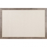 U Brands Linen Bulletin Board, 36" X 24" , Rustic MDF Frame (4891U0001)
