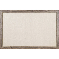 U Brands Linen Bulletin Board, 35" X 23" , Rustic Wood Frame (UBR4891U0001)