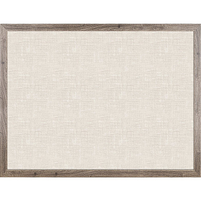 U Brands Linen Bulletin Board, 47" X 35" , Rustic Wood Frame (UBR4894U0001)