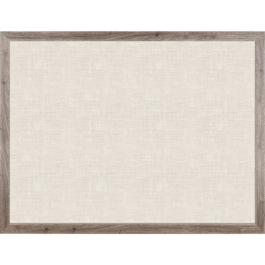 U Brands Linen Bulletin Board, 47" X 35" , Rustic Wood Frame (UBR4894U0001)