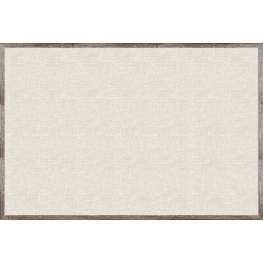 U Brands Linen Bulletin Board, 72" X 47" , Rustic Wood Frame (UBR4897U0001)