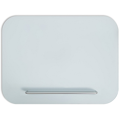 U Brands Magnetic White Glass Dry-Erase Board, 35" X 23" (UBR4847U0001)
