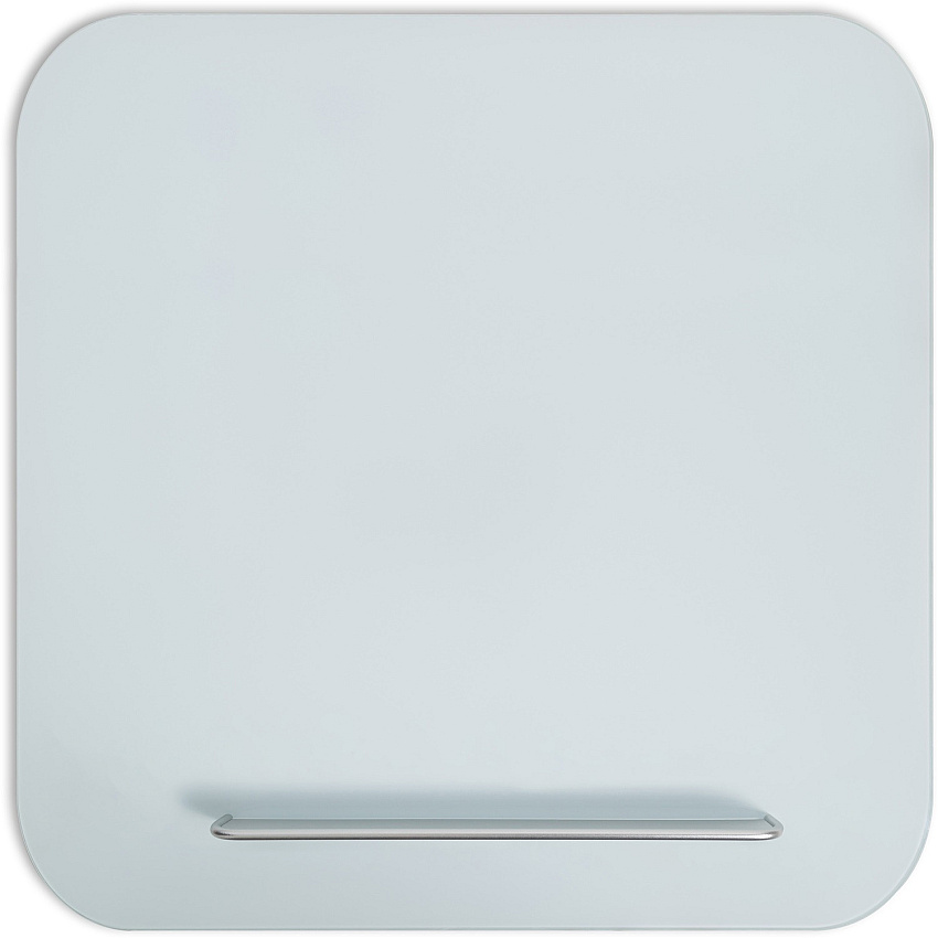 U Brands Magnetic White Glass Dry-Erase Board, 35" X 35" (UBR4848U0001)