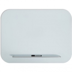 U Brands Magnetic White Glass Dry-Erase Board, 48" X 36" (4849U0001)