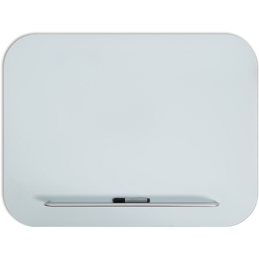 U Brands Magnetic White Glass Dry-Erase Board, 47" X 35" (UBR4849U0001)