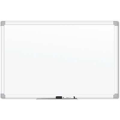 U Brands White Aluminum Framed Magnetic Porcelain Steel Board, 48" X 36" (UBR4900U0001)