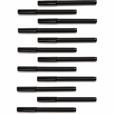 U Brands Catalina Soft Touch Midnight Porous Pens, 12 Count (UBR5007U0124)