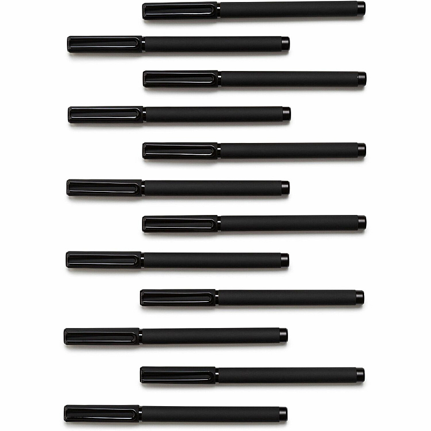 U Brands Catalina Soft Touch Midnight Porous Pens, 12 Count (UBR5007U0124)