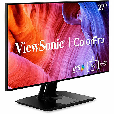 Viewsonic VP2768a-4K 27 Inch 4K UHD IPS Monitor with Advanced Ergonomics, ColorPro 100% sRGB Rec 709, 14-bit 3D LUT, Eye Care, 90W USB C, RJ45, HDR10