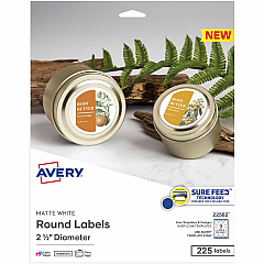 Avery Matte White Sure Feed Labels (AVE22562)