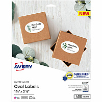 Avery Matte White Sure Feed Labels (AVE22564)