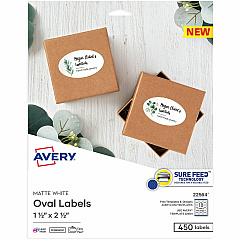 Avery Matte White Sure Feed Labels (AVE22564)