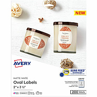 Avery Matte White Sure Feed Labels (AVE22570)