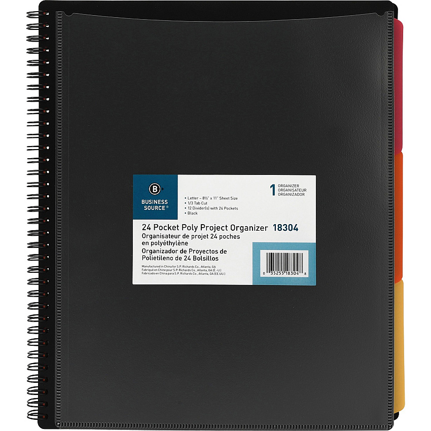 Business Source 1/3 Tab Cut Letter Organizer Folder (BSN18304)