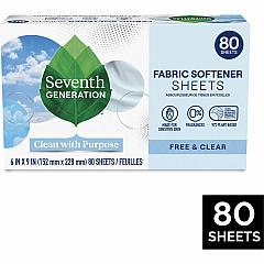 Seventh Generation Free & Clear Fabric Softener Sheets (SEV44930)