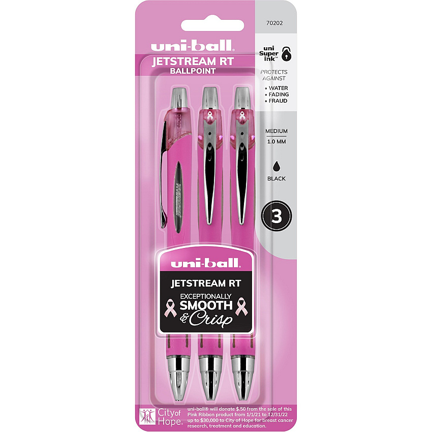 Uni Jetstream RT Pink Ribbon Ballpoint Pen (UBC70202)