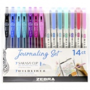 Zebra Journaling Set Mildliner & Sarasa Clip Gel Pen and Highlighter Set (10014)