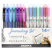 Zebra Journaling Set Mildliner & Sarasa Clip Gel Pen and Highlighter Set (ZEB10014)