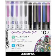 Zebra MIDLINER Marker/SARASA Fineliner Creative Starter Set (10015)