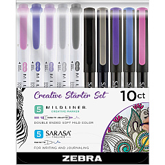 Zebra MIDLINER Marker/SARASA Fineliner Creative Starter Set (ZEB10015)