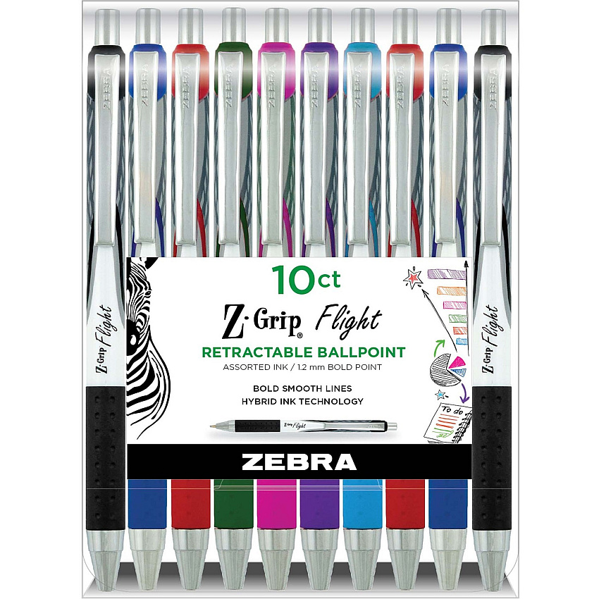 Zebra Z-Grip Flight Retractable Pens (ZEB21901)