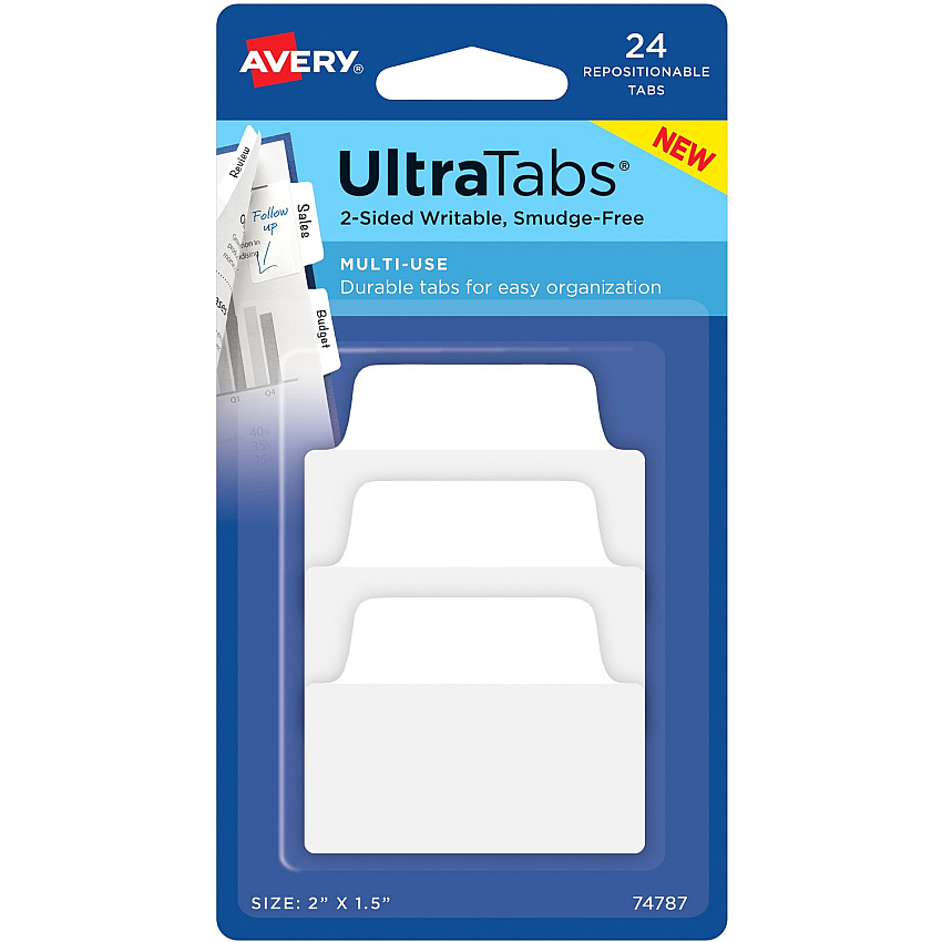 Avery Ultra Tabs Repositionable Multi-Use Tabs (AVE74787)