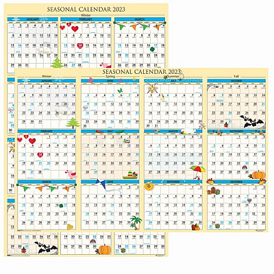 House of Doolittle Seasonal Laminated Reversible Calendar (HOD3983)