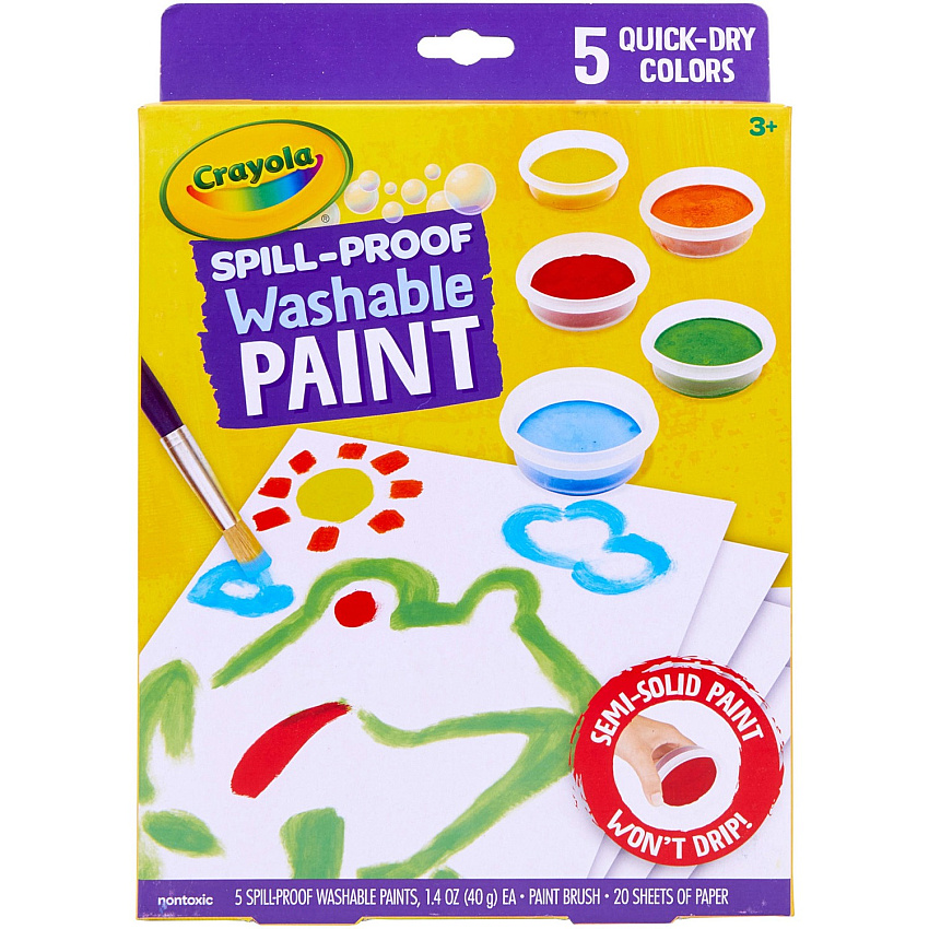 Crayola Spill Proof Washable Paint Set (CYO541092)