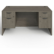 Lorell Prominence 2.0 3/4 Double-Pedestal Desk (PD3060QDPGE)