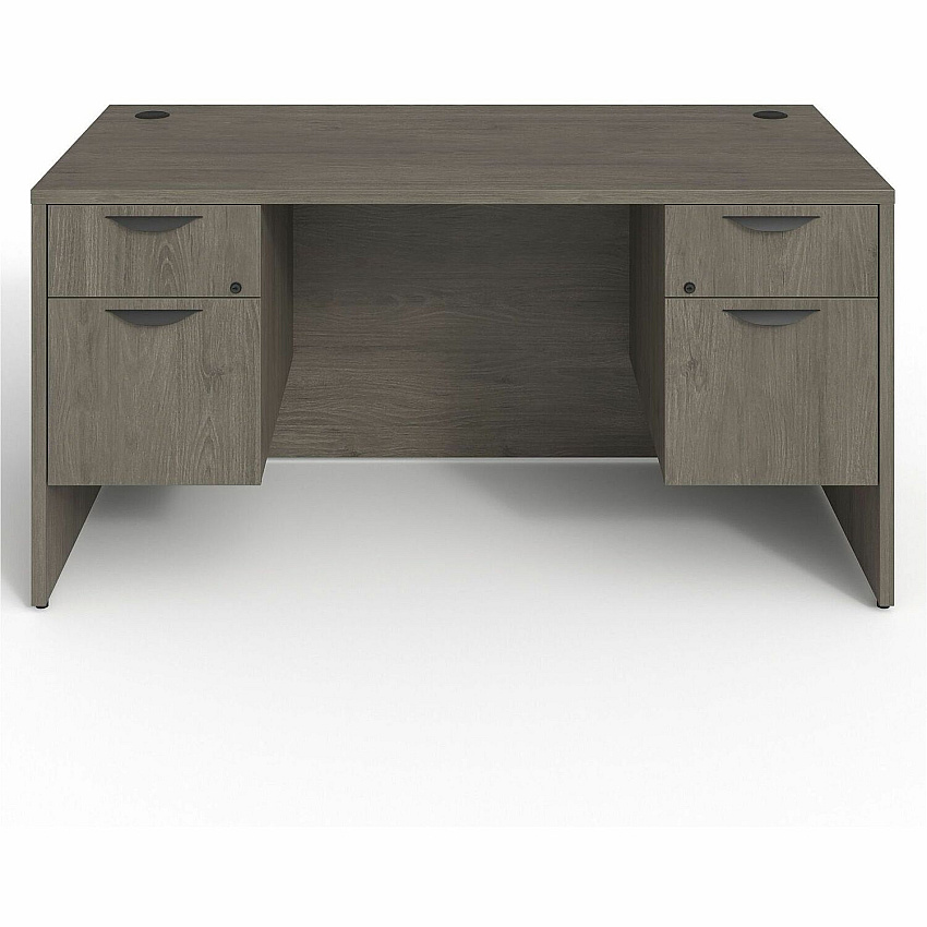 Lorell Prominence 2.0 3/4 Double-Pedestal Desk (PD3060QDPGE)