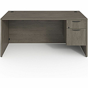 Lorell Prominence 2.0 3/4 Right-Pedestal Desk (PD3066QRGE)