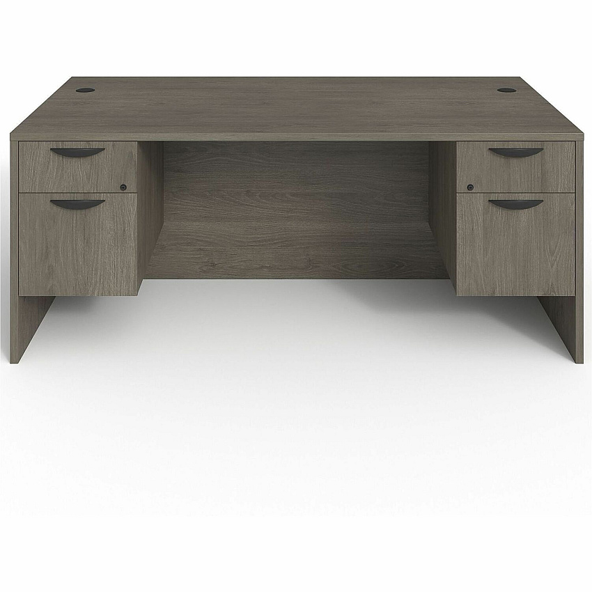 Lorell Prominence 2.0 3/4 Double-Pedestal Desk (PD3672QDPGE)