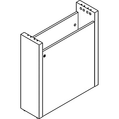 Lorell Prominence 2.0 Modular Table Base with Door (LLRPLB24GE)