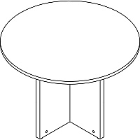 Lorell Prominence 2.0 Round Laminate Conference Table (LLRPT42RGE)