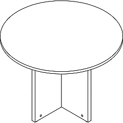 Lorell Prominence 2.0 Round Laminate Conference Table (LLRPT42RGE)