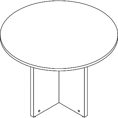 Lorell Prominence 2.0 Round Laminate Conference Table (LLRPT42RGE)