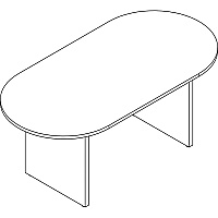 Lorell Prominence 2.0 Racetrack Conference Table (LLRPT7236GE)