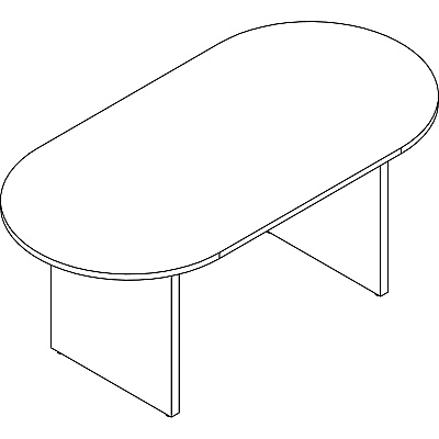 Lorell Prominence 2.0 Racetrack Conference Table (LLRPT7236GE)