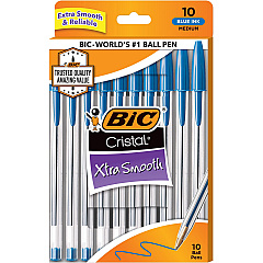 BIC Cristal Ballpoint Stick Pens (BICMSP10BE)