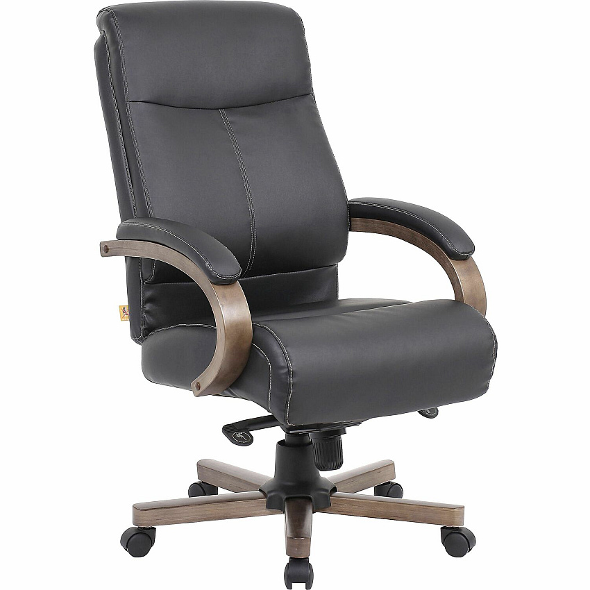 Lorell Executive High-Back Wood Finish Office Chair (LLR69590)